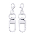 Free Keychain 5pcs — two white lobster-clasp keychain attachments